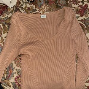 Brown sweater bodysuit